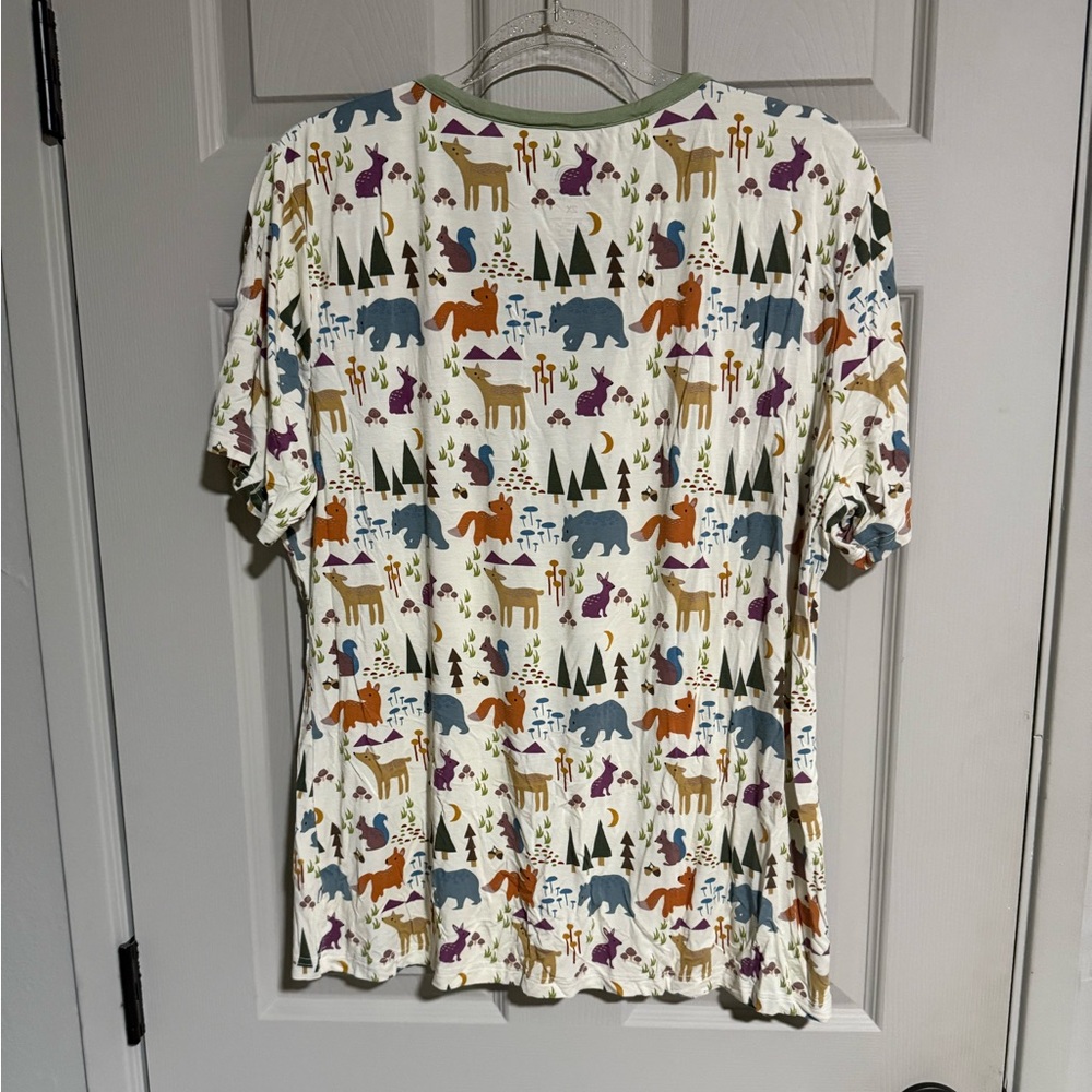 Emerson and Friends Forest Friends Women’s Bamboo Pajama Top T-Shirt Size 2X - Picture 3 of 6